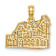 14k Yellow Gold Textured The Abby - Cape May, NJ Charm