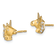 14K Yellow Gold Unicorn Cubic Zirconia Stud Earrings