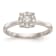 Rhodium Over 14K White Gold Diamond Cluster Engagement Ring 0.33ctw