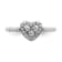 Rhodium Over 10K White Gold Lab Grown Diamond Cluster Heart Engagement
Ring 0.266ctw