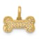 14K Yellow Gold Polished Cubic Zirconia Dog Bone Pendant