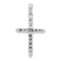 Rhodium Over 14K White Gold Polished 1/4ct. Diamond Cross Pendant