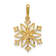 14K Yellow Gold Polished Cubic Zirconia Snowflake Pendant