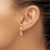 14k Yellow Gold 3/4" Polished J-Hoop Earrings