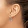 14k Two-tone Gold Moon and Stars Circle Diamond Dangle Earrings