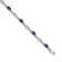 Rhodium Over 14k White Gold Diamond and Sapphire Bracelet