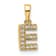 14K Yellow Gold Diamond Letter E Initial with Bail Pendant