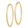 14k Yellow Gold 1 3/4" Diamond-Cut Square Tube Endless Hoop Earrings