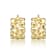 Basketweave C-Hoop Earrings In 14K Gold Over Brass