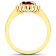 1.69ctw Red Ruby and Diamond 14K Yellow Gold Halo Ring