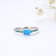 Lab Created Blue Opal with Green Nanocrystal Accents Rhodium Over
Sterling Silver Ring