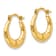 14K Yellow Gold Hollow X Hoop Earrings
