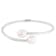 8.5-9mm White Cultured Freshwater Pearl Silver  Bracelet