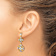 14k Yellow Gold and Rhodium Over 14k Yellow Gold Diamond-Cut Flower and
Heart Dangle Earrings