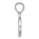 Rhodium Over 14k White Gold Polished Block Letter D Initial Pendant