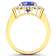 4.22ctw Violet Tanzanite and Diamond 14K Yellow Gold Halo Ring