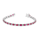 5.50ctw Ruby and Diamond Bracelet in 14k White Gold