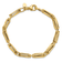 14k Yellow Gold 4.6mm Polished and Textured Fancy Link Bracelet