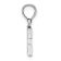 Rhodium Over 14k White Gold Polished Block Letter E Initial Pendant