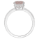 8mm Round Rose Quartz and 1/10 ctw Diamond Rhodium Over Sterling Silver Ring