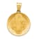 14K Yellow Gold Polished and Satin St Benedict Hollow Medal Pendant