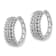 Rhodium Over 14K White Gold Lab Grown Diamond SI1/SI2, G H I, Hinged
Hoop Earrings