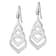 Rhodium Over Sterling Silver Polished and Textured Grooved Fancy Drop
Dangle Earrings