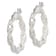 Sterling Silver Twisted and Textured Hoop Earrings