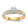14K Yellow Gold AA Quality Engagement Ring 0.05ctw