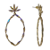 Gold Tone Champagne AB Crystal Earring