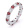 2.20ctw Ruby and Diamond Eternity Band Ring in 14k White Gold