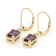 Lab-Created Alexandrite Dangle Earrings In 18K Gold Over Sterling Silver 1.16ctw
