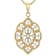 Vintage-Style Moissanite Pendant Necklace In 14K Gold Over Sterling Silver