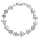 Rhodium Over Sterling Silver Polished and Textured Sea Life Bracelet