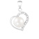 7-7.5mm Button White Cultured Freshwater Pearl and CZ Rhodium Over
Sterling Silver Pendant