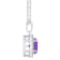 8x6mm Oval Amethyst and White Topaz Accent Rhodium Over Sterling Silver
Halo Pendant w/Chain