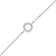 Lab Grown Diamond Rhodium Over Sterling Silver Circle Karma and Luck
Bracelet Bracelet VS-GH