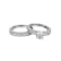 White Cubic Zirconia Platineve Ring With Band 3.63ctw