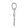 Rhodium Over Sterling Silver Cubic Zirconia Cross Pendant