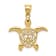 14K Yellow Gold Polished Filigree Sea Turtle Pendant