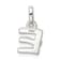 Sterling Silver Letter E with Enamel Pendant