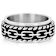 Chain And Rope Textured Spinner Band Ring In Stainless Steel
