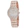 Bulova Women's Phantom White Dial, Rose Stainless Steel Watch