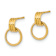 14k Yellow Gold Polished Dangle Circle Stud Earrings