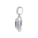 14K White Gold Oval Tanzanite and Diamond Pendant 2.02ctw