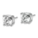 Rhodium Over 14K White Gold 4ct. 7.5mm Cushion D E F Pure Light
Moissanite Earrings