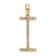 14K Yellow Gold Diamond Letter I Initial Pendant