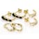 Black Spinel And Lab Sapphire Earring Set In 18K Gold Over Sterling
Silver 1.26ctw