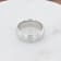 CHANDLER Domed Hammered Finish White Tungsten Ring 8mm