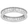 CZ Set Of 4 Stackable Band Rings In Rhodium Over Brass 10.82ctw